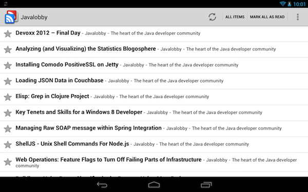 Reader on Nexus 7